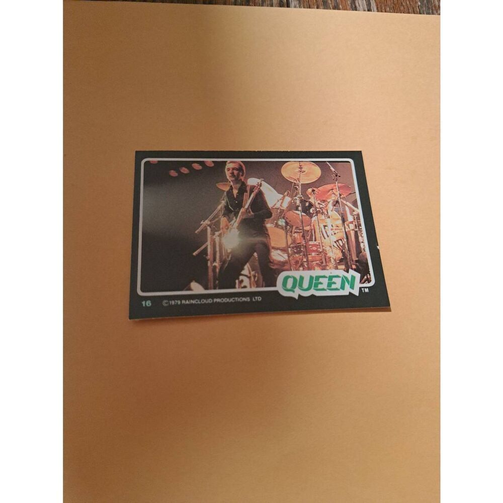 Vintage 1979 Rain Cloud Productions Queen Trading Card #16 Rock Band Memorabilia